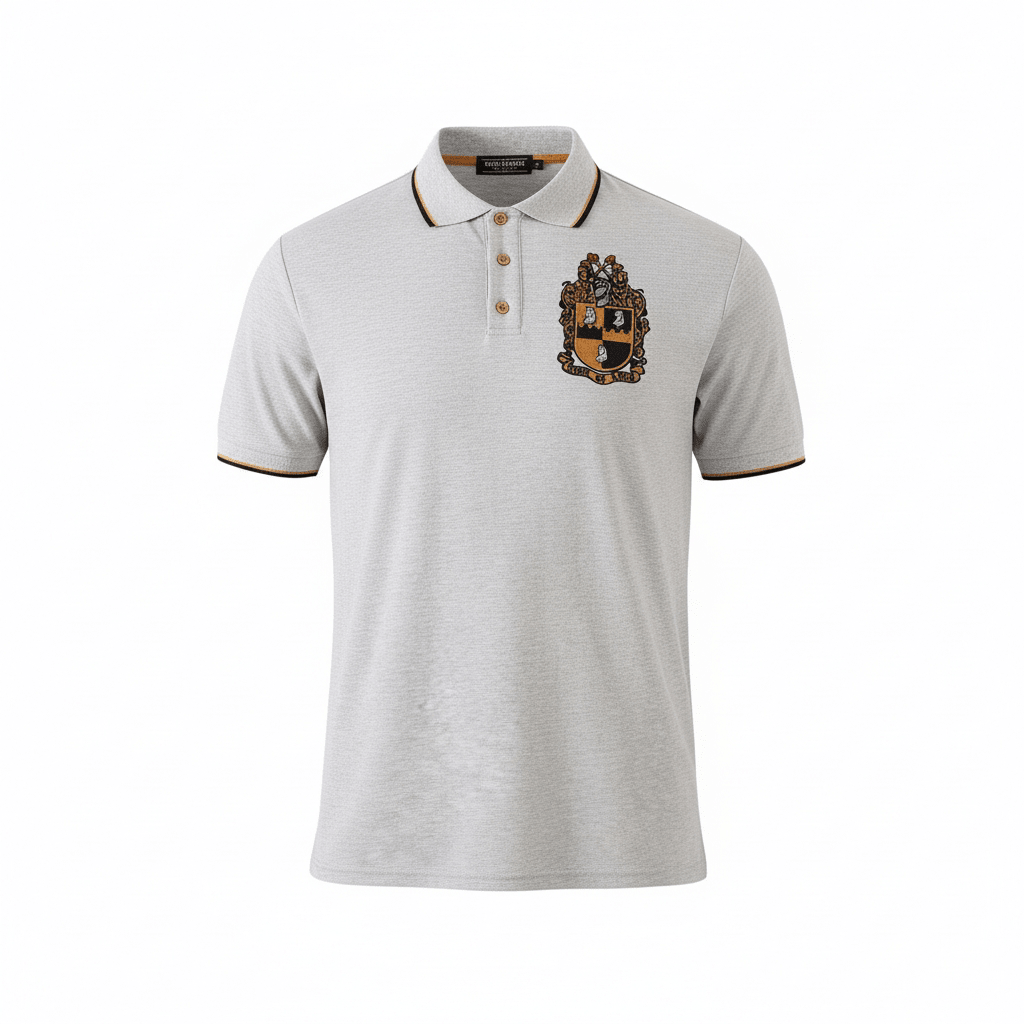 Alpha Grey Premium Polo Shirt 3 - Pack – Luxury Cotton Blend Embroidered Polo Bundle (True to Size)