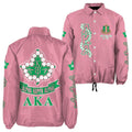 Alpha Kappa Alpha "Signature Pink" Coach Jacket – Custom Crest & Line Embroidered Edition