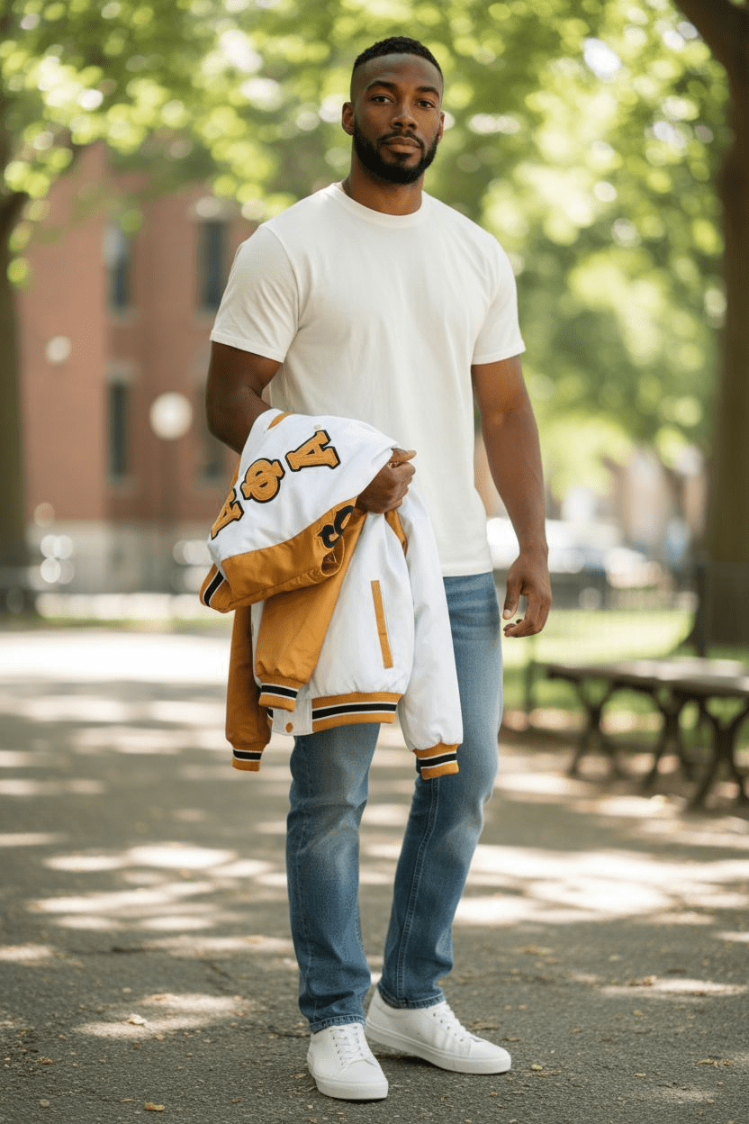 Alpha Phi Alpha Bomber Jacket White Satin - Quilted Lining Embroidered Logos Fraternity