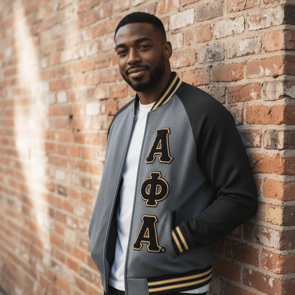 Alpha Phi Alpha Dark Grey Varsity Fleece – Heavyweight 350 GSM Full - Zip