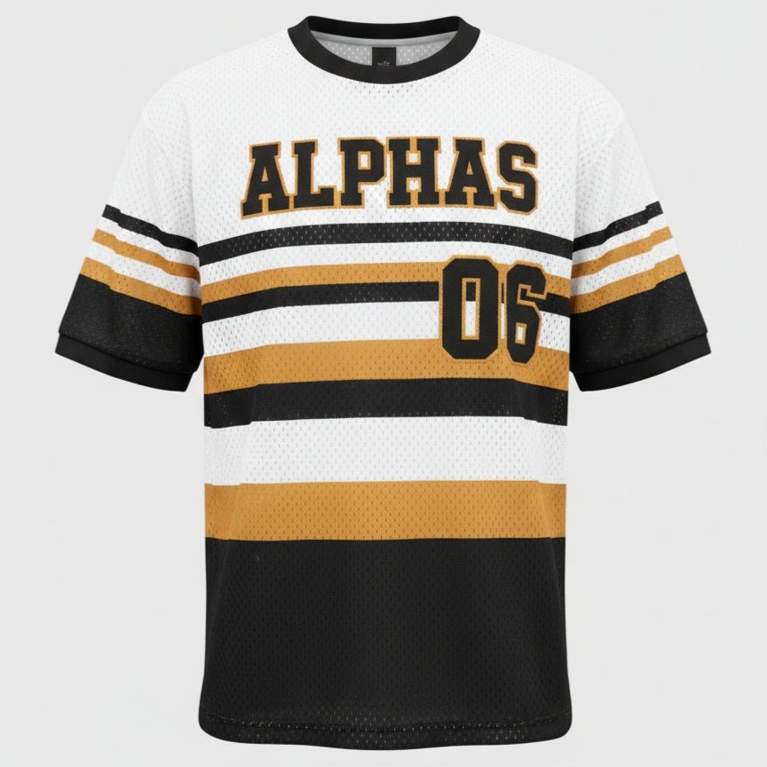 Alpha Phi Alpha Striped Baseball Jersey 3 - Pack – Luxury Embroidered Mesh Athletic Bundle (True to Size)