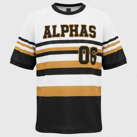 Alpha Phi Alpha Striped Baseball Jersey 3 - Pack – Luxury Embroidered Mesh Athletic Bundle (True to Size)