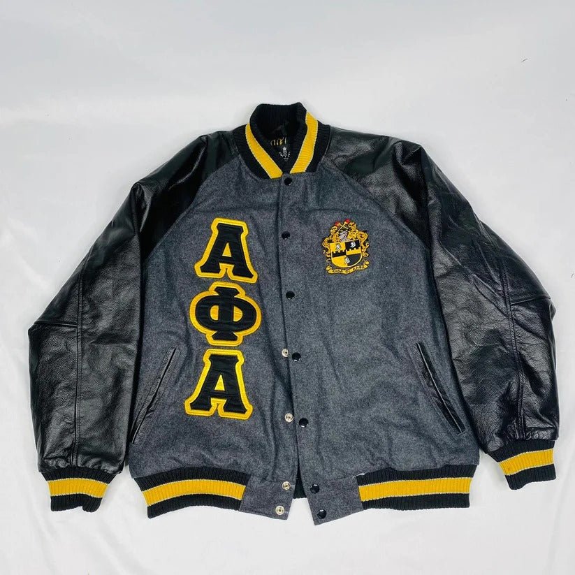 Alpha Phi Alpha Varsity Letterman Jacket - Wool & Leather Fraternity