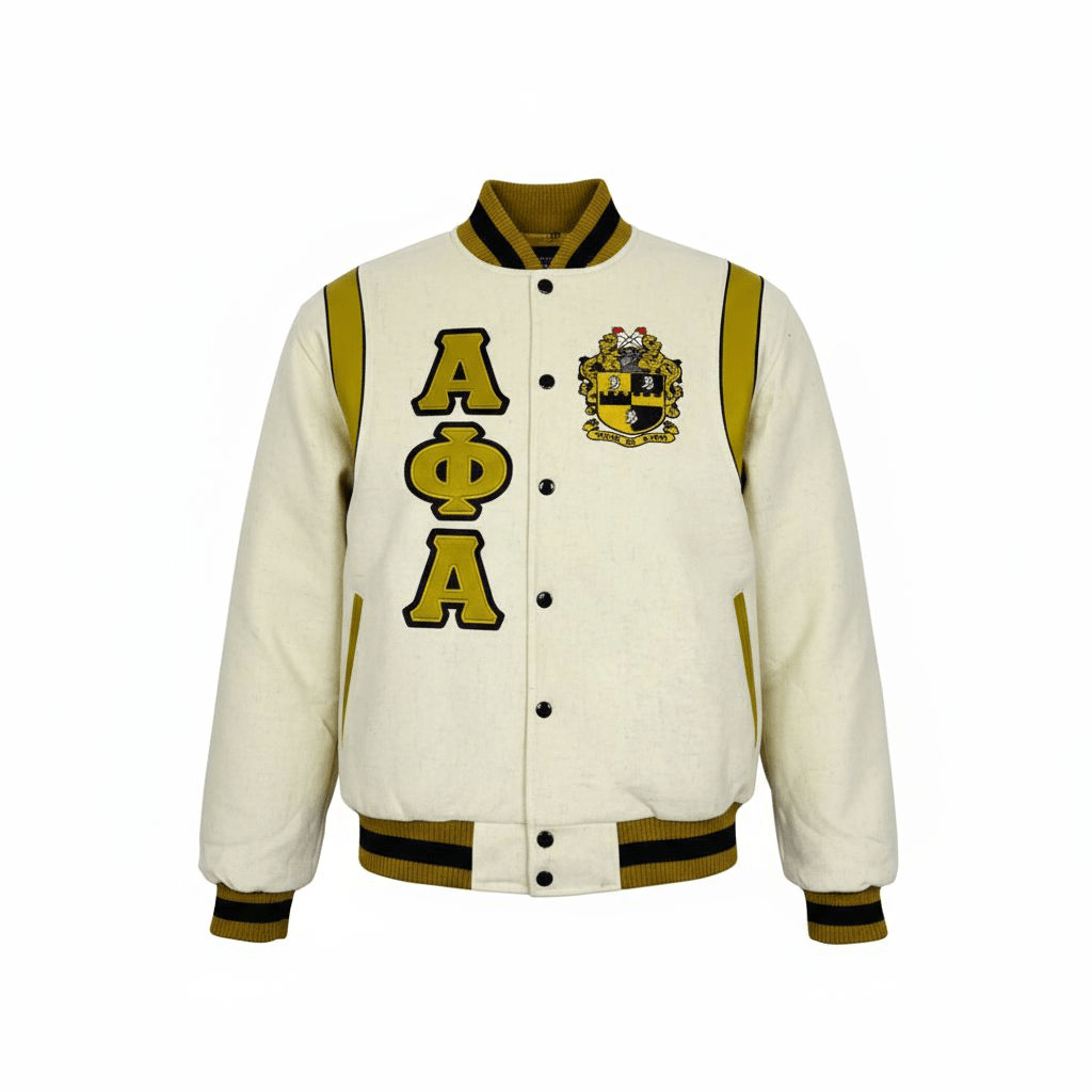 Alpha Phi Alpha Varsity Letterman Jacket - Wool & Leather Fraternity