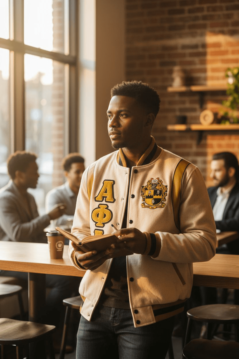 Alpha Phi Alpha Varsity Letterman Jacket - Wool & Leather Fraternity