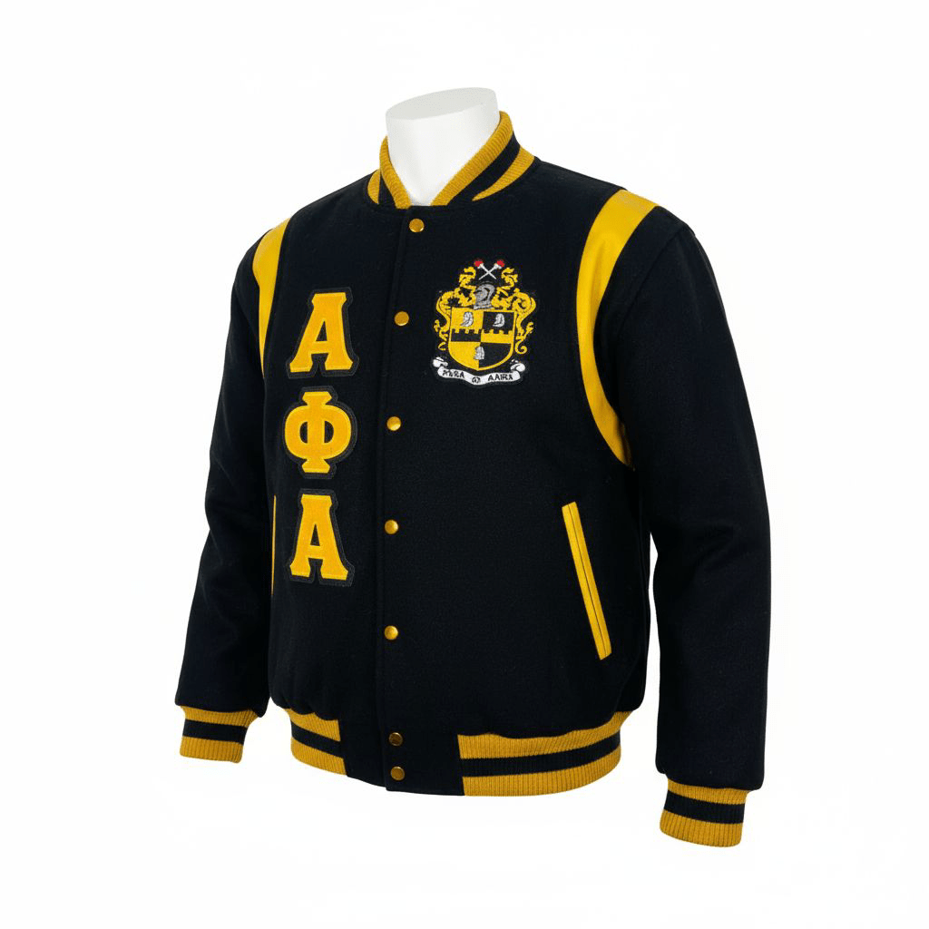 Alpha Phi Alpha Varsity Letterman Jacket - Wool & Leather Fraternity