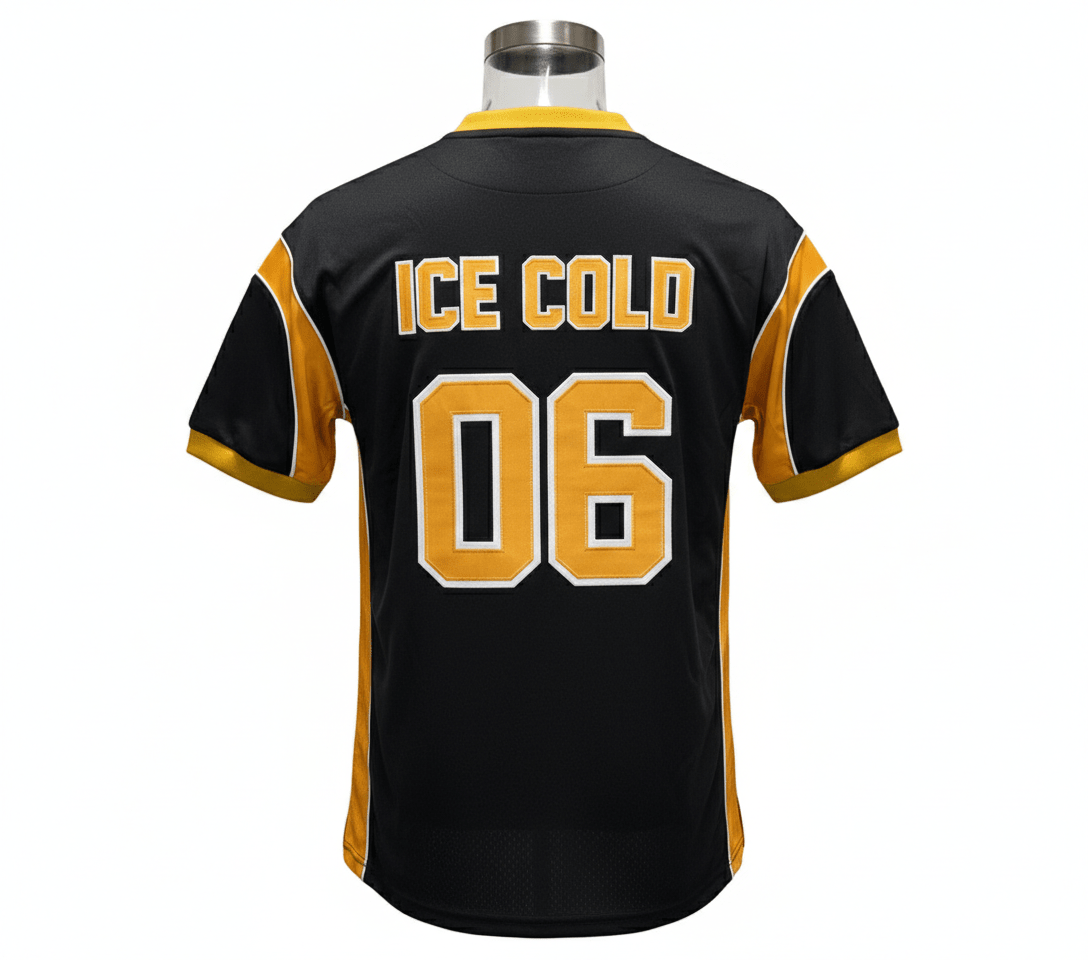Alpha Premium Black Football Jersey 3 - Pack – Luxury Embroidered Old Gold Athletic Bundle (True to Size)