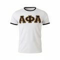 Alpha Premium Chenille Ringer Shirt 5 - Pack – Luxury Stitched Greek Letter Tee Bundle (True to Size)