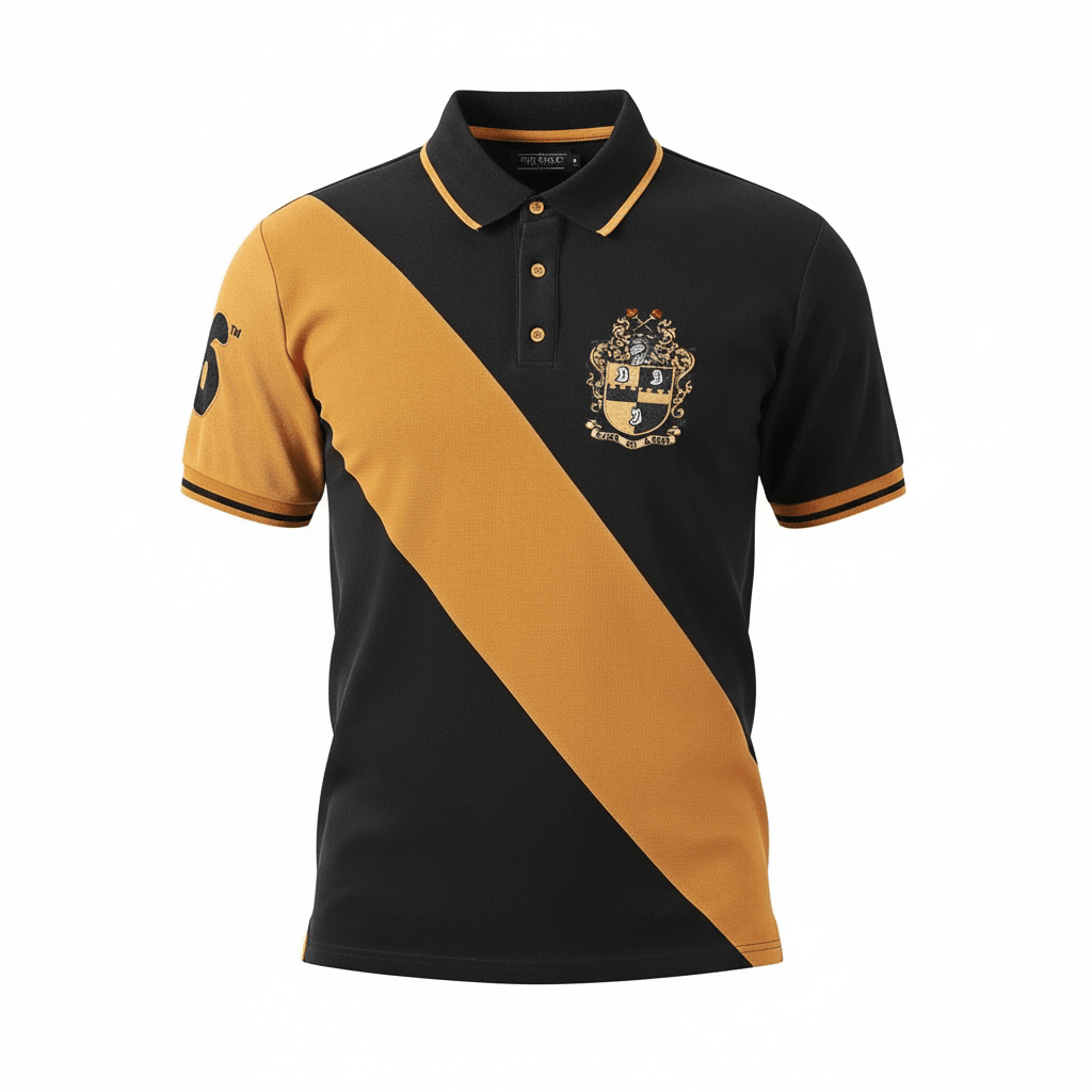 Alpha Premium Polo 06 Black Bundle – 3 - Pack Color - Block Embroidered Cotton Polo (True to Size)