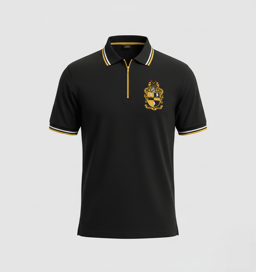 Alpha Premium Polo Shirt Zip 3 - Pack – Luxury Embroidered Black & Gray Performance Bundle (True to Size)