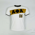Alpha White Premium "06" Jersey Shirt 5 - Pack – Luxury Embroidered Cotton Athletic Bundle (True to Size)