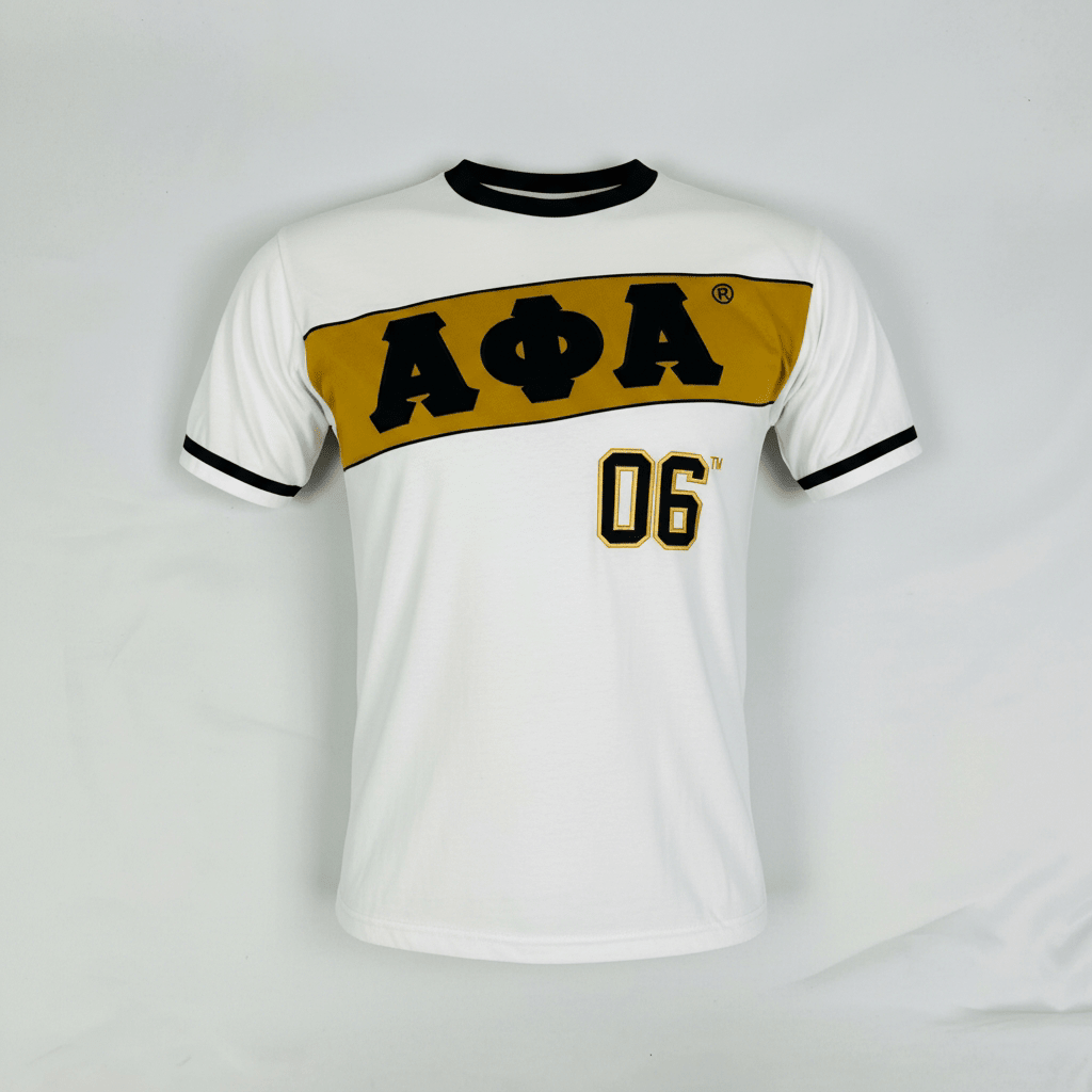 Alpha White Premium "06" Jersey Shirt 5 - Pack – Luxury Embroidered Cotton Athletic Bundle (True to Size)