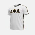 Alpha White Premium Tipped Shirt 5 - Pack – Luxury Embroidered Cotton Ringer Bundle (True to Size)