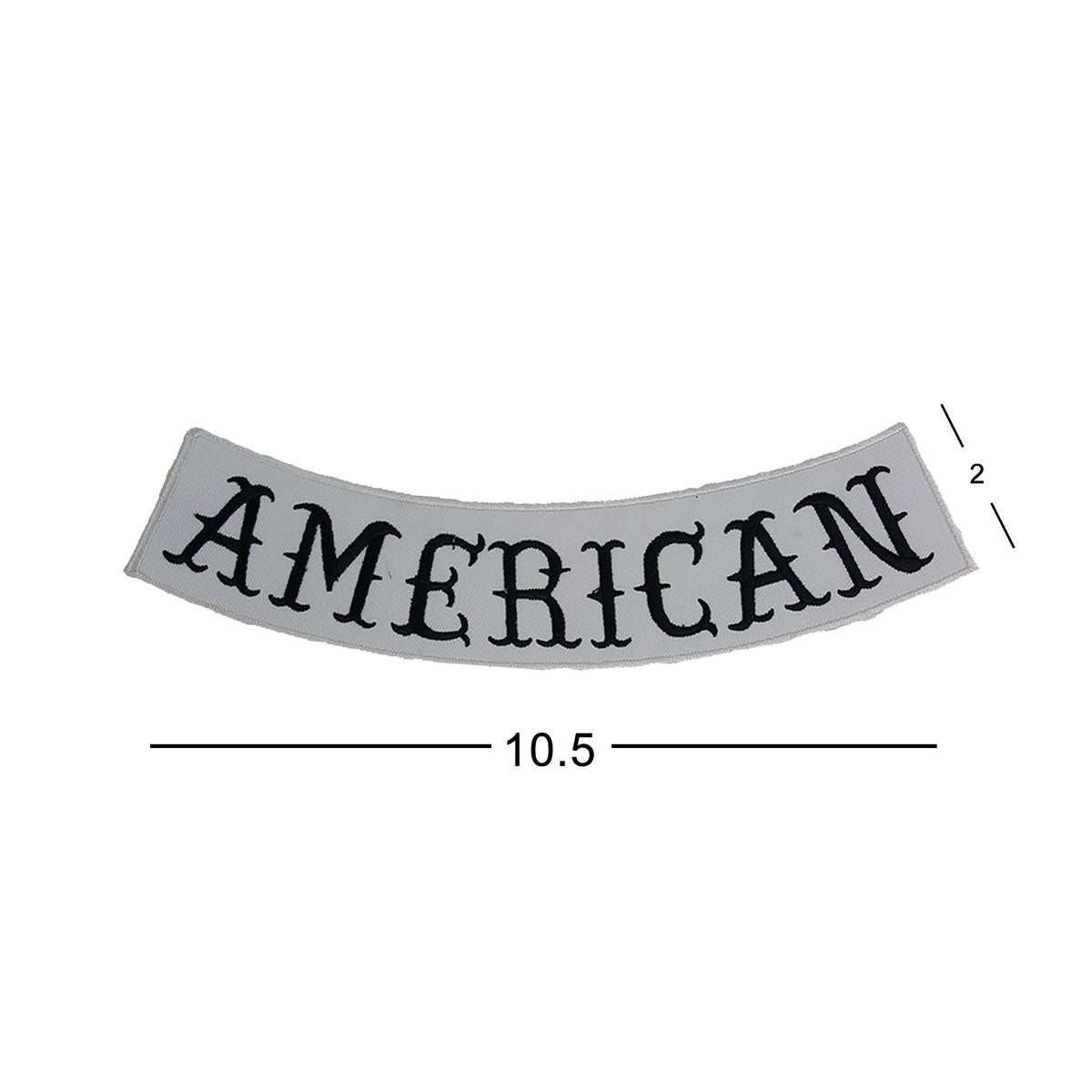 American Bottom Rocker Patch - Iron On Sew On Large Back Patch for Biker Vest Jacket