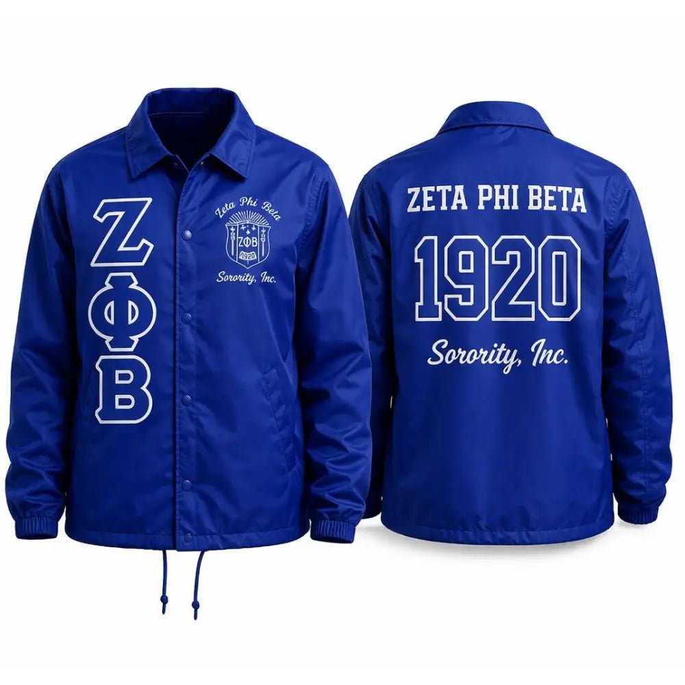 Blue Zeta Phi Beta Line Jacket Personalized Crossing Jacket | Custom D9