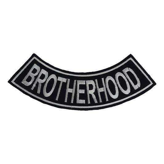 Brotherhood Iron On Sew On Bottom Rocker Large Back Patch for Jacket Vest