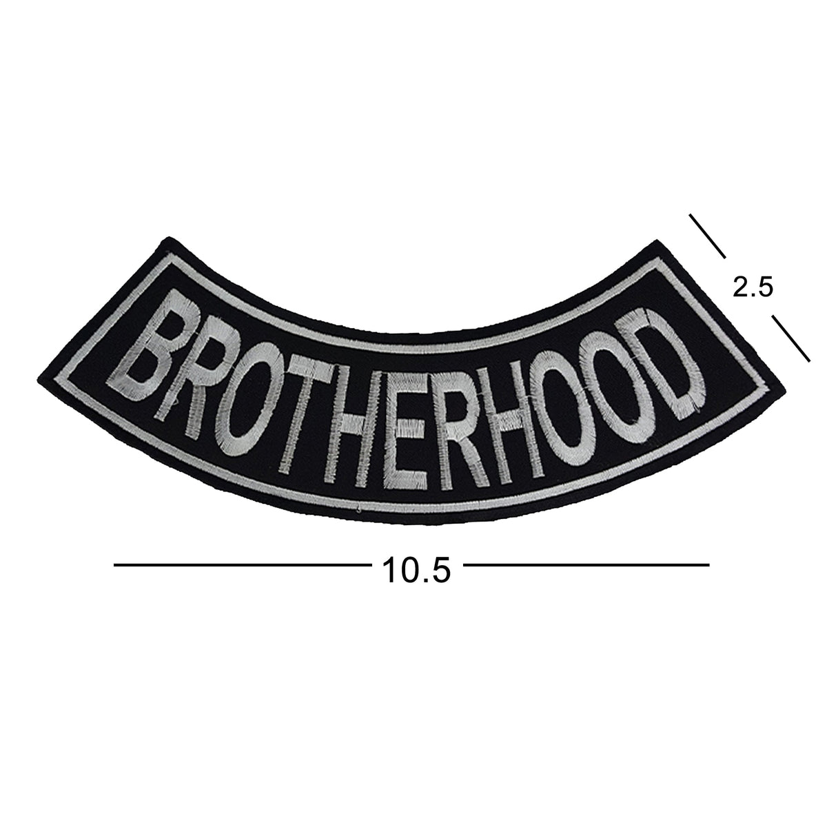 Brotherhood Iron On Sew On Bottom Rocker Large Back Patch for Jacket Vest