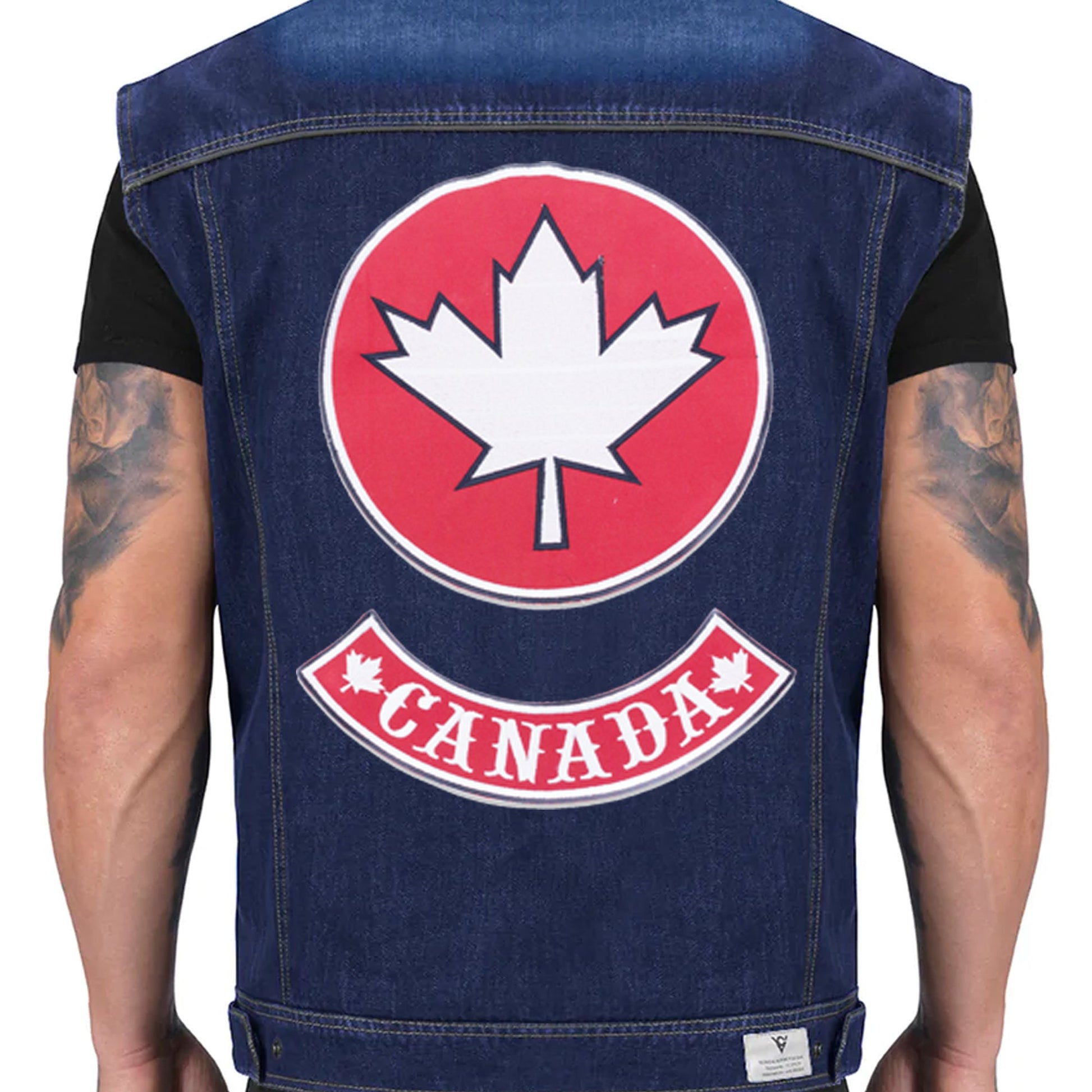 Canada Maple Leaf Center Bottom Back Patch - for Biker Vest Jacket Canadian