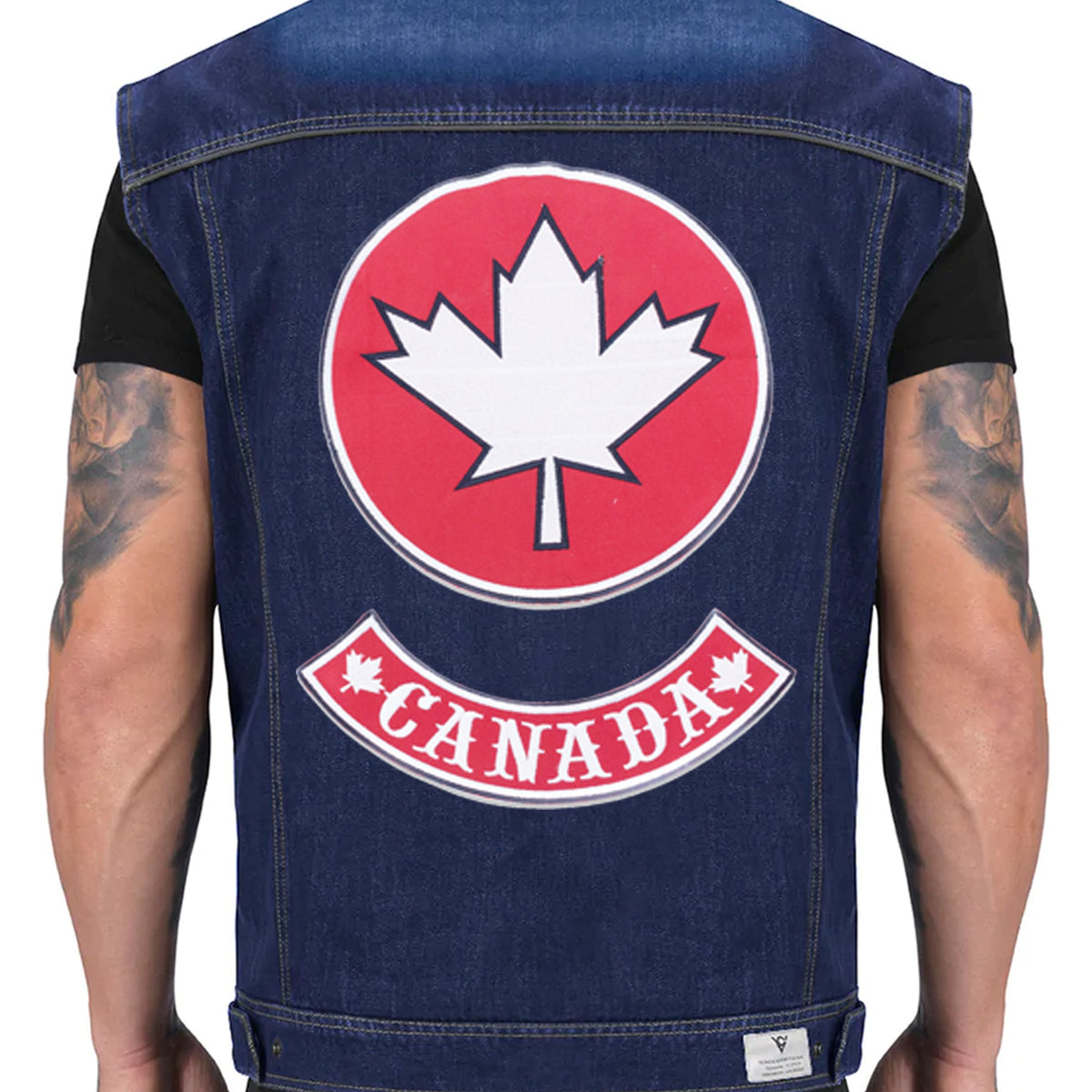 Canada Maple Leaf Center Bottom Back Patch - for Biker Vest Jacket Canadian
