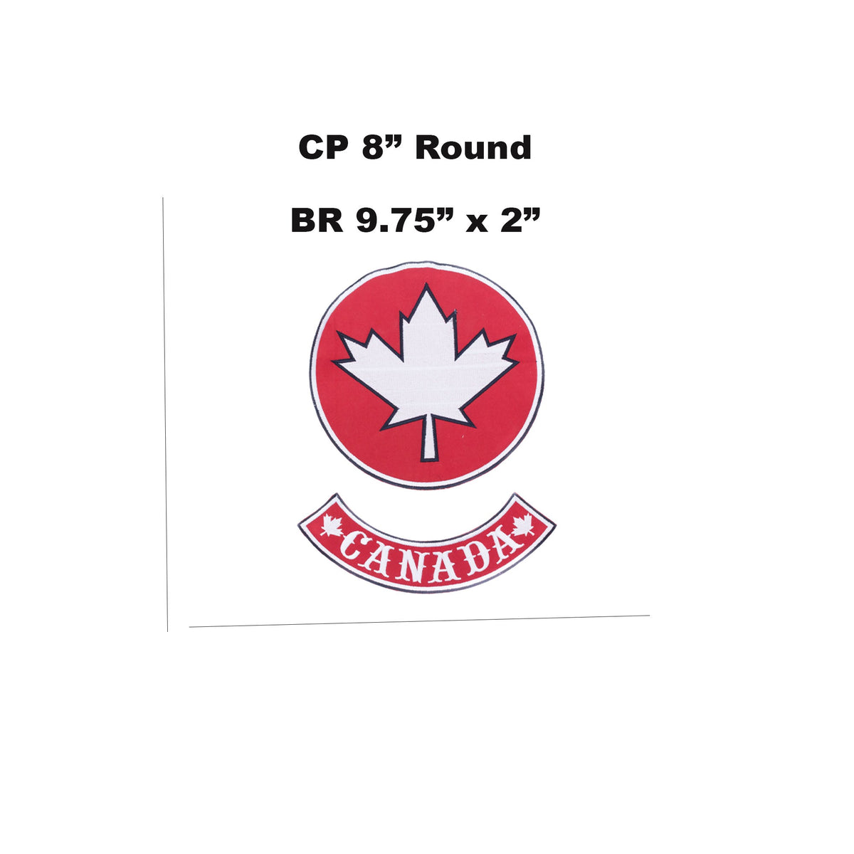 Canada Maple Leaf Center Bottom Back Patch - for Biker Vest Jacket Canadian