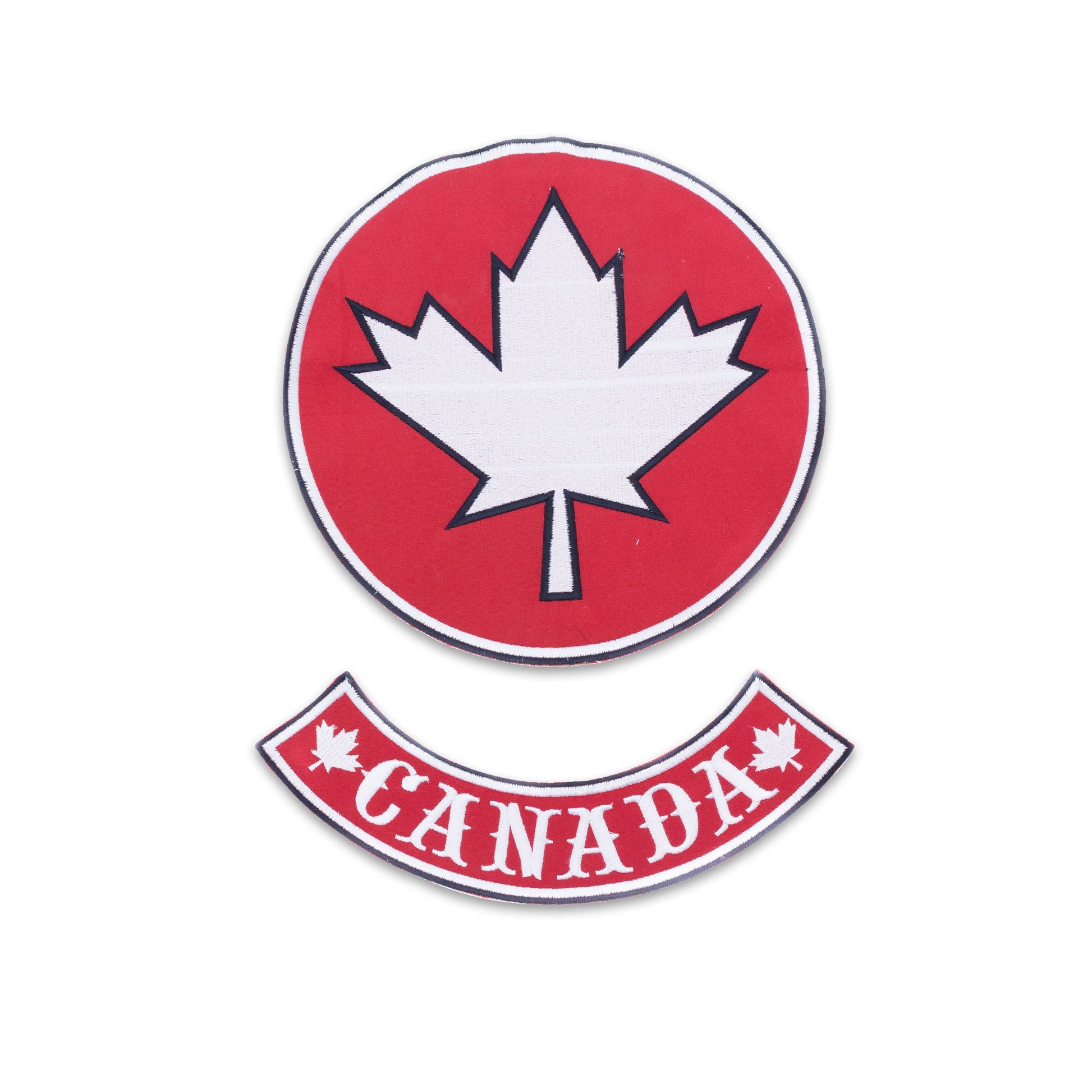 Canada Maple Leaf Center Bottom Back Patch - for Biker Vest Jacket Canadian