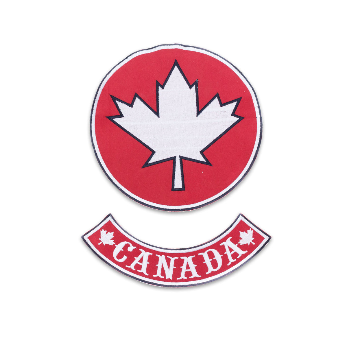 Canada Maple Leaf Center Bottom Back Patch - for Biker Vest Jacket Canadian