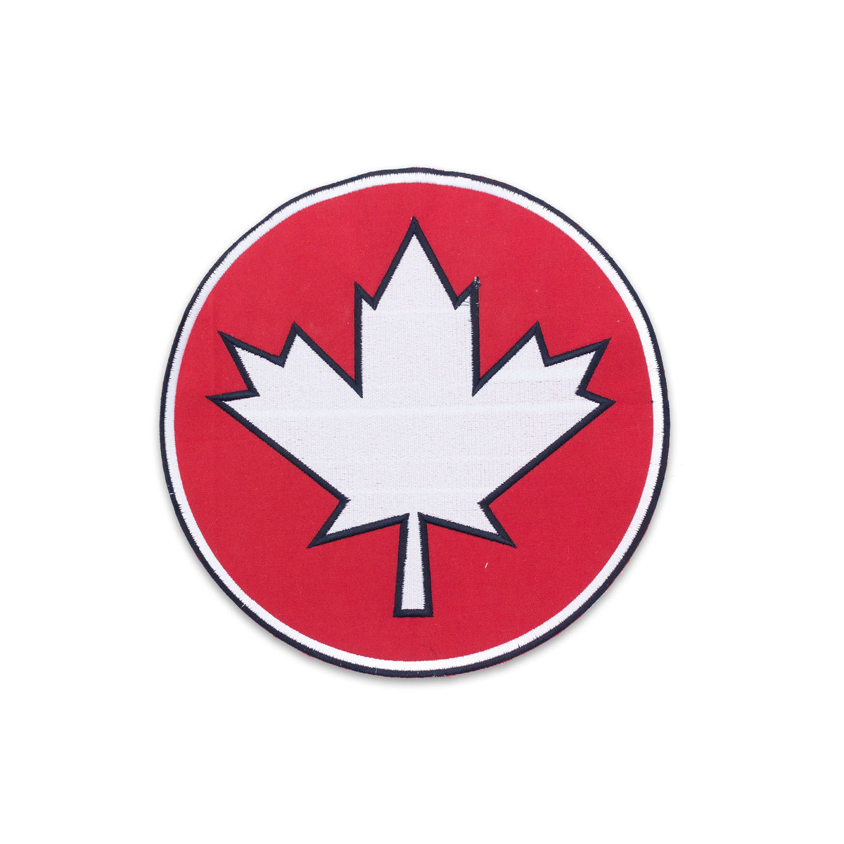 Canada Maple Leaf Round Center Back Patch - for Biker Vest Jacket Canadian