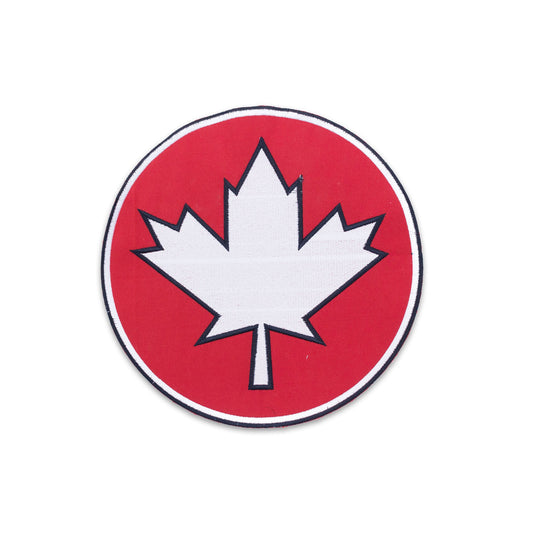 Canada Maple Leaf Round Center Back Patch - for Biker Vest Jacket Canadian