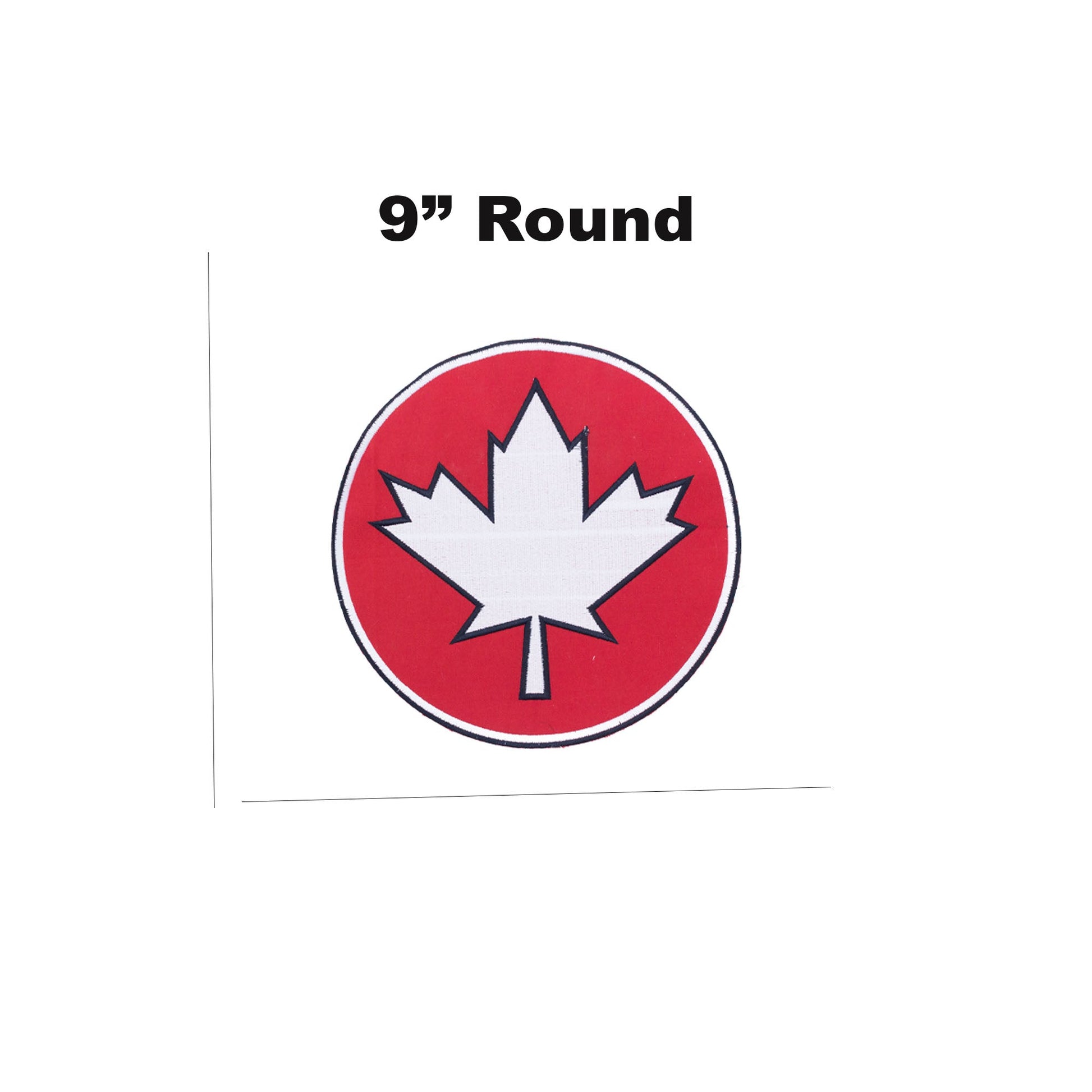 Canada Maple Leaf Round Center Back Patch - for Biker Vest Jacket Canadian
