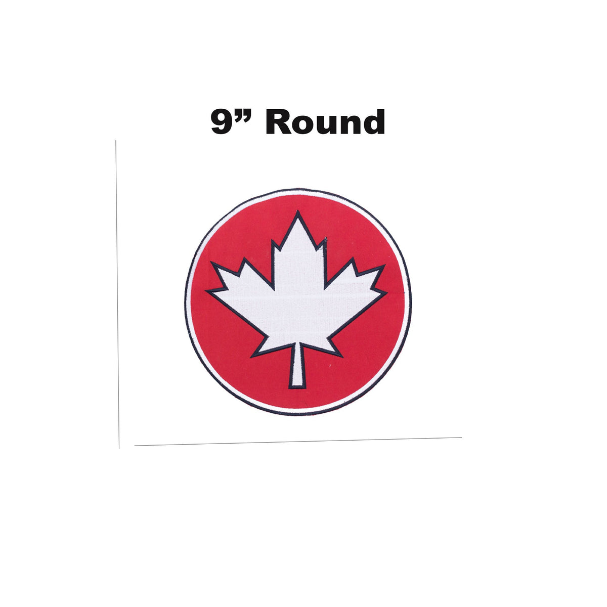 Canada Maple Leaf Round Center Back Patch - for Biker Vest Jacket Canadian