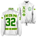 Chi Eta Phi Black Coach Jacket – Custom Embroidered Greek Letter Jacket