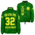 Chi Eta Phi Green Camo Coach Jacket – Custom Embroidered Nursing Sorority Jacket