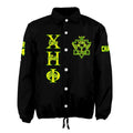 Chi Eta Phi Sorority Crossing Jacket – Custom Crest & Name Embroidered Coach Jacket