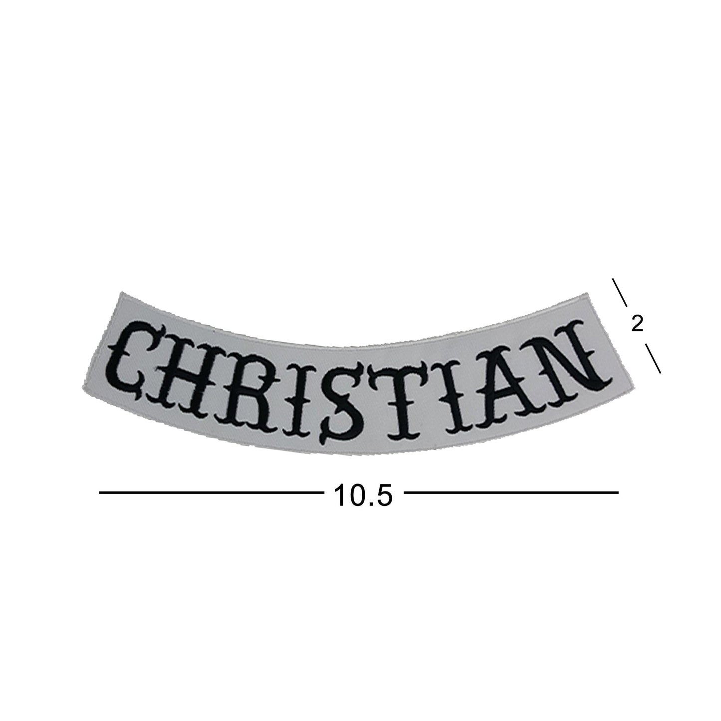 Christian Bottom Rocker Patch - Iron On Sew On Large Back Patch for Biker Vest Jacket