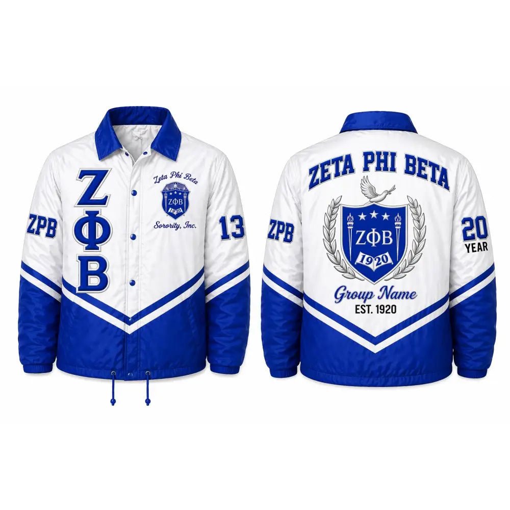 Custom 2 Tone Zeta Phi Beta Crossing Jacket | Personalized