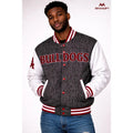 Custom Alabama A&M Black Denim Bomber Jacket | Custom D9