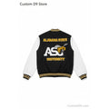 Custom Alabama State University Black Denim Bomber Jacket | Custom D9