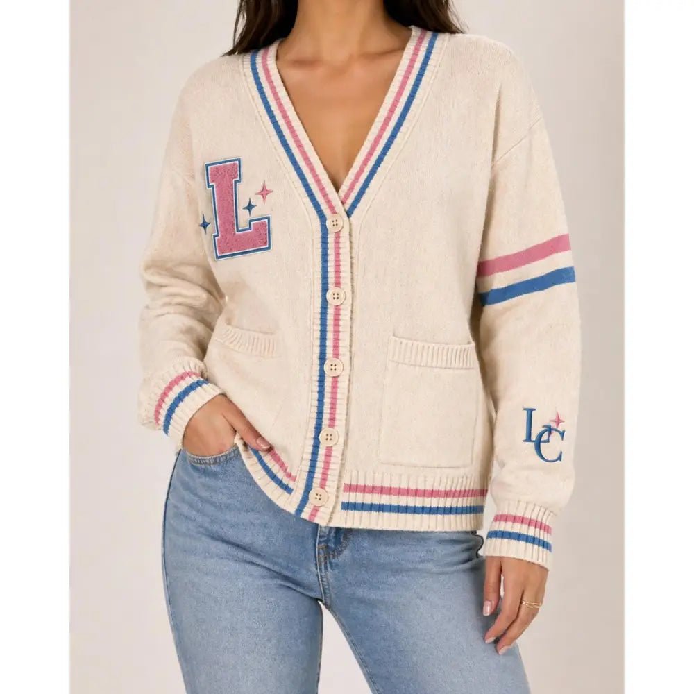 Custom Color Cardigan with Personalized Front & Back Design | Custom D9