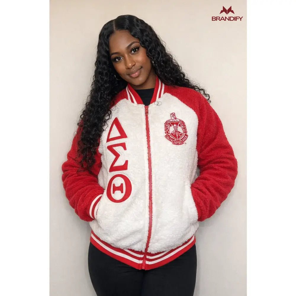 Custom Delta Sigma Theta Reversible Sherpa Bomber Jacket | Custom D9