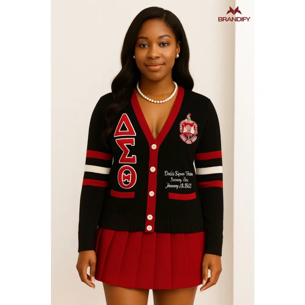 Custom ΔΣΘ Chenille Cardigan | Custom D9