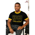 Custom HBCU Men’s Black/Gold Chenille Tee | Custom D9