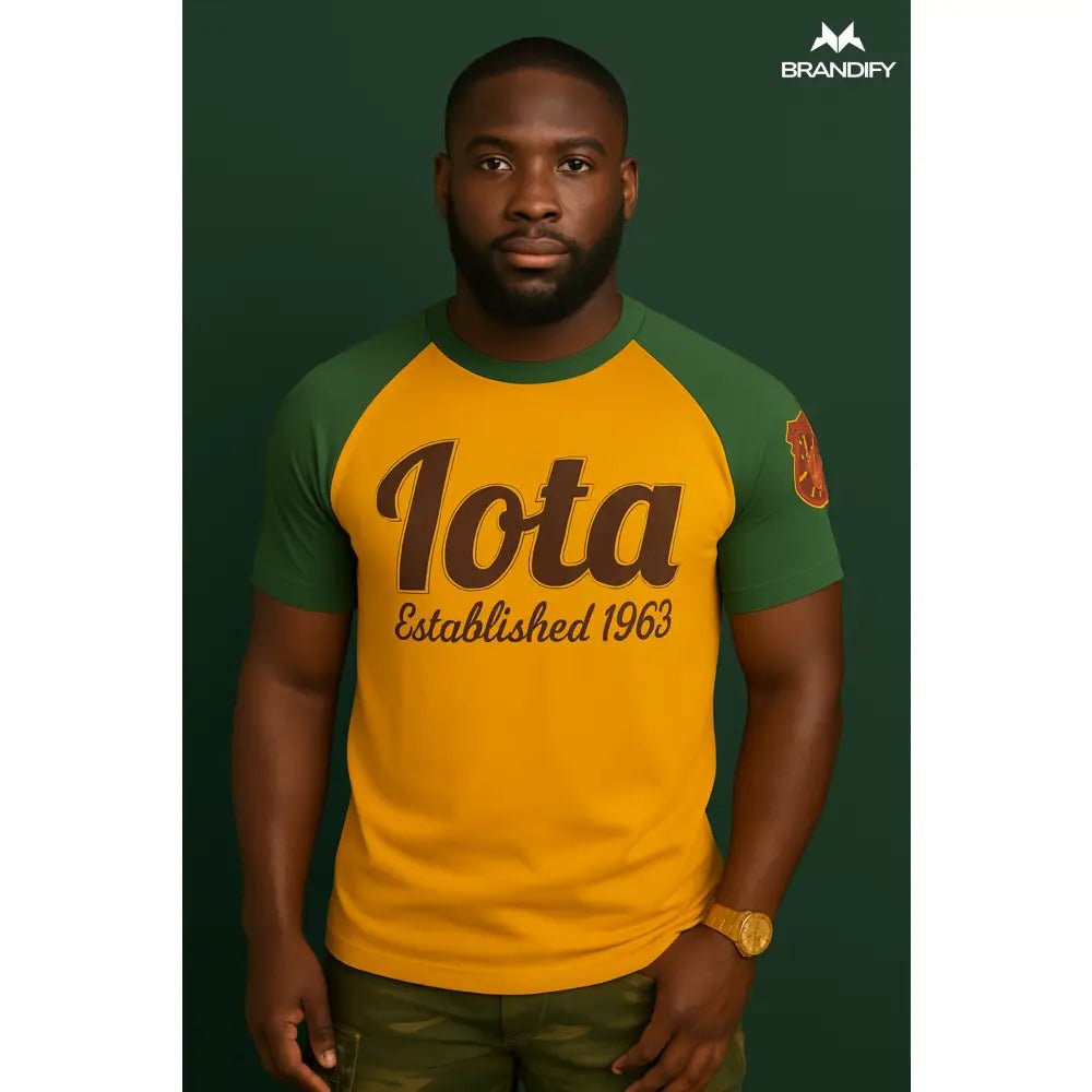 Custom Iota Shield Sleeve Raglan Tee | Custom D9