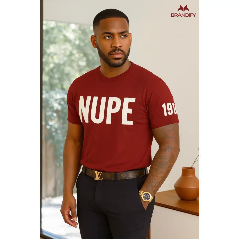 Custom Nupe 1911 Sleeve Chenille T-Shirt (2 Colors) | Custom D9