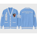 Custom Order cardigan JHU Light Blue with white fully customized Molecular & Cellular Biology, Sociology