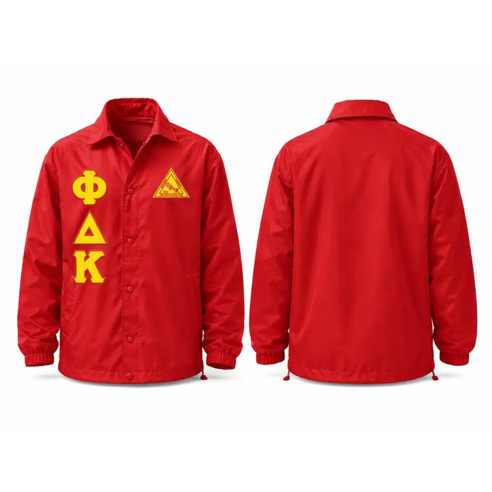 Custom Phi Delta Kappa Line Jacket | Personalized ΦΔΚ Crossing Jacket | Greek Line Jacket | Custom Fraternity Windbreaker Choose Your Colors