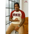 Custom Phi Nu Pi Raglan Chenille Tee | Custom D9