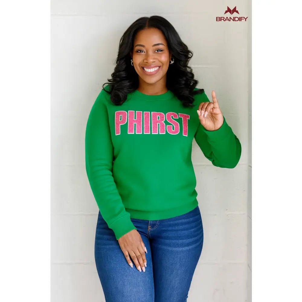 Custom PHIRST AKA Chenille Sweatshirt | Custom D9