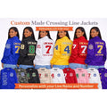 Custom Pink Green Sorority Line Jacket | Personalized Crossing Jacket