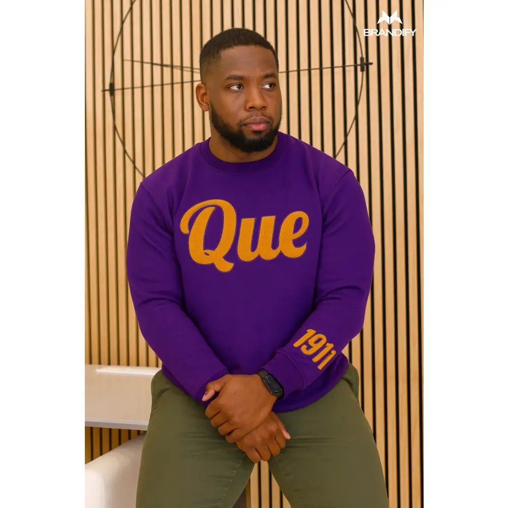 Custom Que 1911 Sleeve Chenille Sweatshirt | Custom D9