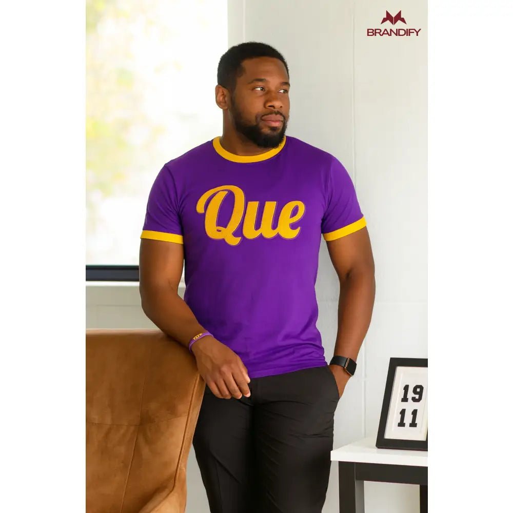 Custom Que Chenille Ringer Tee | Custom D9